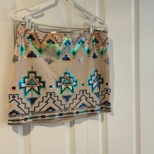Mini sequin skirt